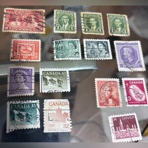 Vintage Canadian Stamp Collection - Multicolor